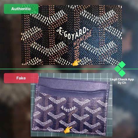 how to tell if goyard wallet is real|false Goyard card holders.